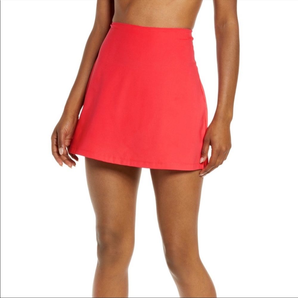 GIRLFRIEND COLLECTIVE Sport Skort Skirt Geranium Pink Limited Edition NEW Sz S
